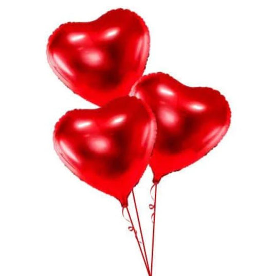 3 x 18" Foil heart Balloon